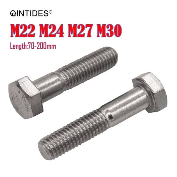 Qintides M22 M24 M27 M30 Hexagon Head Bolts Partially Threaded 304 ...