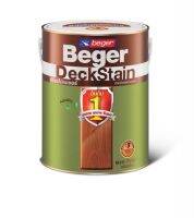 สีย้อมพื้นไม้ Beyer  Deckstain เบเยอร์ เดคสเตน ทาพื้นไม้ ทนแดด ทนฝน ทนการเหยียบย่ำ สต็อคใหม่ ฟิล์มสีด้าน แต่ยังโชว์ลายไม้