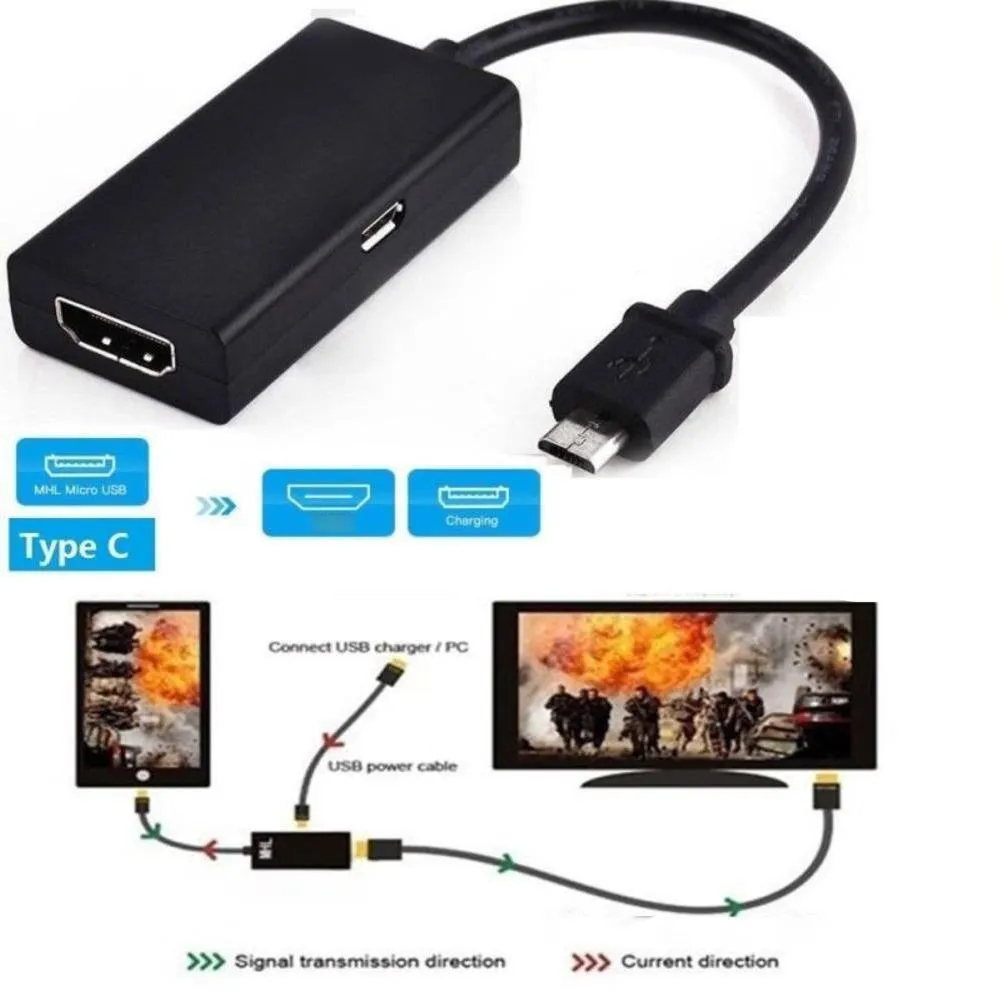 HDMI Phone to TV For Android/iPad Micro USB/Type HDMI Three-in-one Adapter 1080P For Gamer Type-c Monitor Three HD Converter, to Projector Connector USB O9W5 | Lazada PH