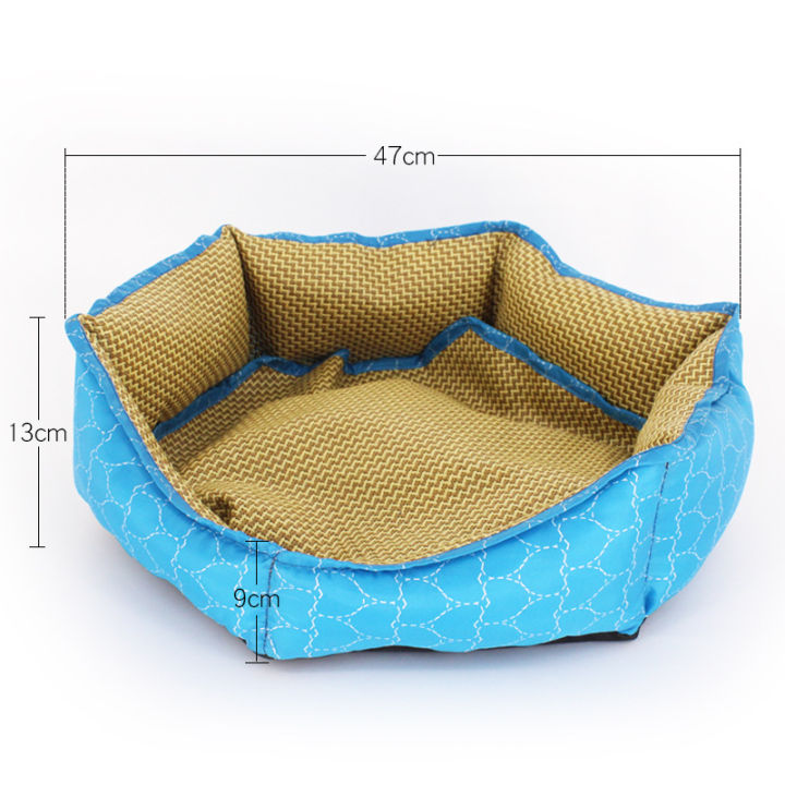 velvet-ball-hexagonal-summer-pet-kennel-cold-mat-nest-teddy-dog-kennel-dog-supplies-dog-accessories