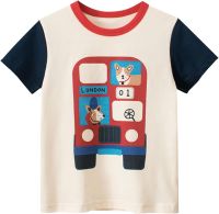 Toddler Boys Short Sleeve Tees Cotton Casual Car and Puppy Graphic Crewneck Summer Top Clothes T Thermal Boys