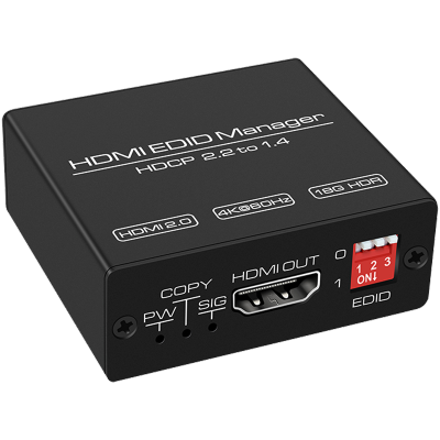 HDMI EDID Manager Emulator ตัวแปลง2.2 HDCP 4K 60Hz เป็น1.4ตัวแปลง HDMI EDID ปัญหา2.0 HDMI 18Gbps CEC Pass Through