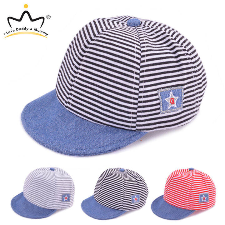 Summer Baby Boy Hat Casual Striped Kids Baseball Cap Baby Beret Caps