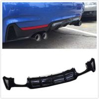 Rear Bumper Diffuser Lip For BMW F32 F33 435i 4 Series M Sport Tech 2014-2018 Quad Exhaust Out Gloss Black Guard Plate Splitter