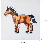 Montessori - แผ่นต่อภาพรูปม้า (Horse Puzzle)