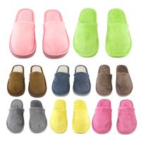 Top❤Plush Indoor Home Women Men Anti Slip Shoes Soft Warm Cotton Silent Slippers