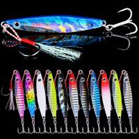 【hot】✈ 12pcs Fishing Metal Lures Jig 7g 12g 17g 22g 30g 40g Jigs Sea Bait Sinking Jigging Pike Bass