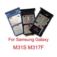 【✲High Quality✲】 moupianzh0703669 Dual Sim Card ถาดซิมขาตั้งสำหรับ Samsung Galaxy M31s M317f M317ถาดใส่ซิมการ์ด Sd เบ้าปลั๊กที่ใส่สล็อตอะแดปเตอร์อะไหล่ซ่อม