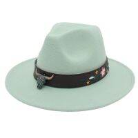 Ox Head Accessories Top Hat Panama Jazz Fedora Hats Wide Brim Spring Autumn Men Women Party Horse Riding Cashmere Felt Cap