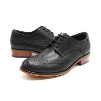 WALKING ZONE (Women) Full Genuine Leather Pattern Derby Oxford Shoes Womens Shoes-Black (Also )