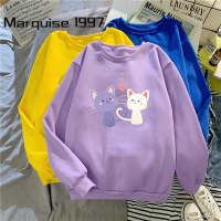 Marquise1997 เสื้อฮู้ด เสื้อแขนยาวอบอุ่น หลวมและสบาย สบายๆ ทันสมัย วินเทจ นุ่มนวล WWY2392Z6W 38Z230923