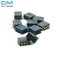 50PCS 2X4 Pin 8P 2.54mm Double Row Female Straight Header Pitch Socket Pin Strip 8pin 8 pin 8-pin