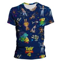 2023 NewCartoon อะนิเมะเสื้อยืดสำหรับผู้ชายดิสนีย์ Toy S TORY 3D พิมพ์ฤดูร้อนเสื้อยืดเด็กสาวเด็กแขนสั้น Streetwear ผู้หญิงเสื้อผ้า
