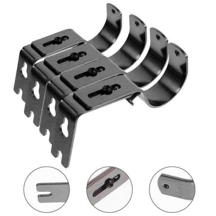 Curtain Rod Bracket Rail Brackets Adjustable Valance Support Holder Bar