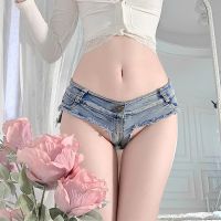 【YD】 9022 New Low Waist Perforated Fun Bar Night Elastic Fashion Denim Shorts Womens Jeans