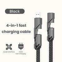 4 In 1 100W ที่ชาร์จไฟรวดเร็ว Usb Type C สายเคเบิลพกพาได้14 13 Usb Max สำหรับ Pro ไอโฟนหัวเหว่ย C Xiaomi กับ Pd Lighting