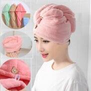 Extra-thick microfiber towels with button care caps