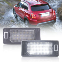 For Fiat 500X 2014 2015 2016 2017 2018 2019 LED License Number Plate Light White Rear Tag Lamps Canbus No Error Auto Parts