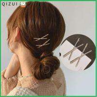 QIZUI 1pc ง่าย อุปกรณ์ตกแต่งผม Barrettes คลิปด้าน rhinestones คลิปผม X กิ๊บติดผม หมวกเจ้าสาว