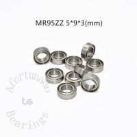 Miniature Bearing MR95ZZ 10 Pieces 5*9*3(mm) free shipping chrome steel Metal Sealed High speed Mechanical equipment parts Axles  Bearings Seals