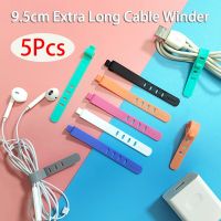 5Pcs Four Hole Winder Silicone Cable Strap Clips Wire Organizer Data Cable Reusable Tie Beam Line Cord Holder Keeper Manager Cable Management