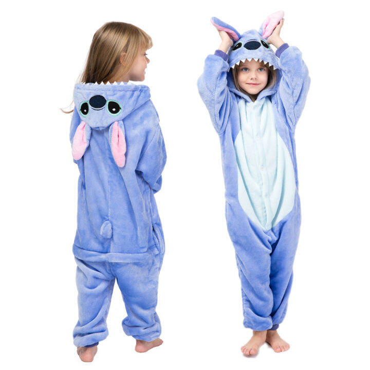 เด็กฤดูหนาว-stich-ชุดนอนเด็ก-panda-ไดโนเสาร์ชุดนอน-unicorn-kigurumi-onesies-สำหรับชายหญิงผ้าห่ม-sleeper-ชุดเด็ก