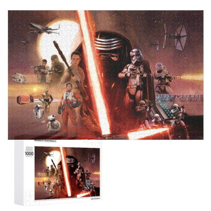 Star Wars 1000 Piece Wooden Jigsaw Puzzle for Adults, Family, Or Kids