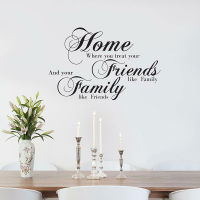 Home Friends Family WALL STICKER Lettering Words Decor Art Quote Phrase For Lixing Room Waterproof Home Decoration 3Q23