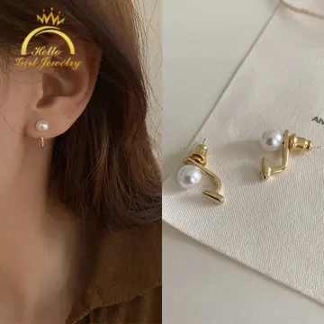 Diamond Studded Four Claw Row Earrings Female Simple Ins Cold Wind Korean  Temperament Earrings Niche High End Earrings