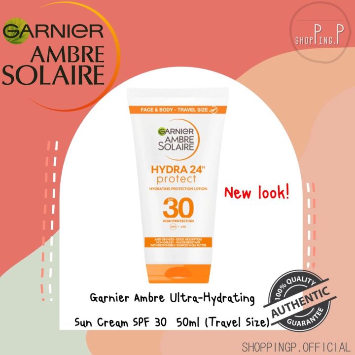 garnier-ambre-solaire-ultra-hydrating-sun-cream-spf-30-50ml-travel-size-ครีมกันแดดขนาดพกพา