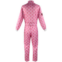 ภาพยนตร์ Barbi คอสเพลย์เครื่องแต่งกายสำหรับชาย Ryan Gosling Ken Pink Jumpsuit กับ Blet ชุดชุด Halloween Carnival Party Outfit