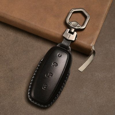 Suitable For DENZA D9 DM-I   Leather Car Remote Key Case Cover