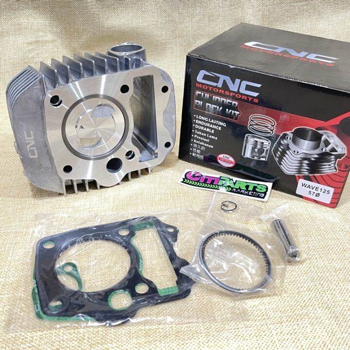 CNC CYLINDER BLOCK SET 57mm 54mm XRM 125 WAVE 125 Lazada PH