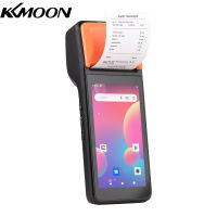 KKmoon เครื่องพิมพ์ใบเสร็จ3G POS แบบใช้มือถือ Android 8.1 1D/2D เครื่องสแกนบาร์โค้ด PDA Terminal รองรับ3G WiFi BT การสื่อสารฟังก์ชัน NFC พร้อมหน้าจอสัมผัส5.0นิ้วความกว้าง58มม. การพิมพ์ฉลากความร้อน