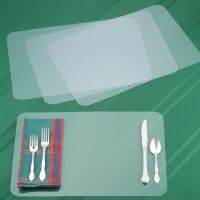 【CC】❧  Fully Transparent Placemat Childrens Food Table Washable Material Dining Set for 8