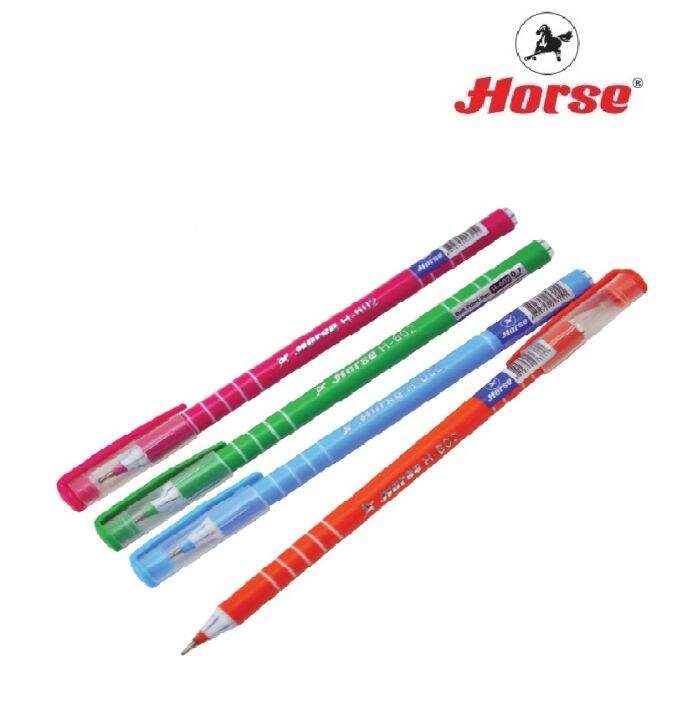 horse-ตราม้า-ปากกาลูกลื่น-แบบปลอก-0-7มม-h-602-หมึกน้ำเงิน-จำนวน-1-ด้าม