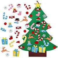 Christmas Decoration Childrens Handmade Diy Three-dimensional Felt Cloth Christmas Tree ornaments for Home 2021 New Year Gifts