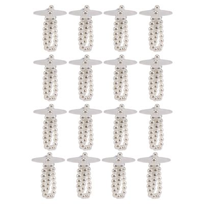 16Pcs Elastic Pearl Wrist Bands Corsage Accessories Wedding Wrist DIY Artificial Flowers Decor for Wedding Beach Party