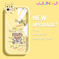 Jjlingji เคสสำหรับ iPhone 6 Plus 6S Plus 7 Plus 8 Plus เคสการ์ตูนน่ารักนาซ่านักบินอวกาศหมี Motif เคสกันกระแทกซิลิโคนนิ่มหนาทนต่อการตกหล่นและเคสโทรศัพท์แบบใสทนต่อการสึกหรอ