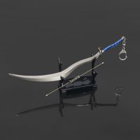 Sword Bloodhound 39;s Fang Game Ring Anime Keychain Elden Alloy Swords Butterfly Knife Katana Figures Weapon Model Gifts kids Toys