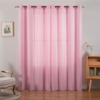 Topfinel Solid Bedroom curtains for living room Curtains for window Kitchen Modern Window Treatments Voile Curtain Custom Made