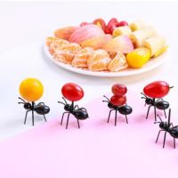 12pcs/bag Ant Shape Toothpick Creative Funny Ant Food Fruit Fork Accessories For Party Cake Dessert Bento