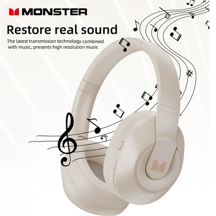 original-monster-xkh01-wireless-bluetooth-5-3-headphones-sports-earphones-hifi-sound-smart-low-latency-noise-cancelling-with-mic