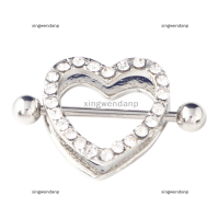 xingwendanp 1PC/1คู่หัวใจรูปหัวนมโล่หัวนมแหวนเหล็ก barbell เจาะเครื่องประดับ