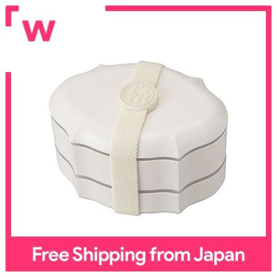 Takenaka ผลิตในประเทศญี่ปุ่น Takenaka กล่องใส่อาหารกล่องข้าวกลางวันขาว (บน) 230มล. (ต่ำกว่า) T-76393 230มล
