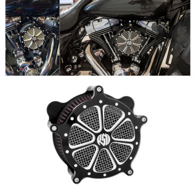 รถจักรยานยนต์ CNC Air Cleaner Intake Filter สีแดงสำหรับ Harley Touring Roadking FLHTC FLHT 2008-2016 RSD Harley XL Sportster 2004-Up