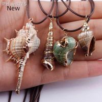 ZWPON Tropical Natural Sea Shell Choker Necklace Cowrie Leather Chain Bohemian Summer Jewellery Girlfriend Valentines Day