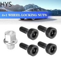 HYS 4 + 1 /Set M12 X 1.5 Wheel Lock Set Black Lug Bolts For BMW E32 E34 1 3 5 6 Series Mini #36136786419 #36131180882 #36136764057