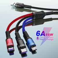 325วังฮีขายดี - /  3 In 1 6A 66W สายเคเบิลข้อมูล USB สำหรับ Huawei Samsung Xiaomi สาย Micro USB 2.4A สาย USB สำหรับ iPhone 13 12 11 Pro Max 1.2M