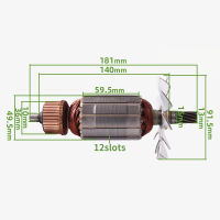 โรเตอร์ A Rmature Anchor อุปกรณ์ตัดสำหรับ MAKITA 180 4107โรเตอร์สำหรับ Dongcheng เปลี่ยน Z1E-FF-180